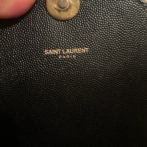 Large YSL pebbled leather black 2 way bag - Picture 8 of 11